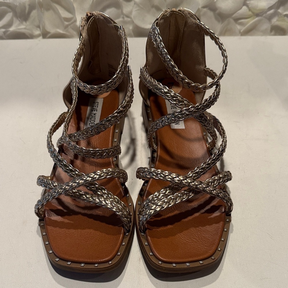 Steve Madden Metallic and Tan Women's Sandals